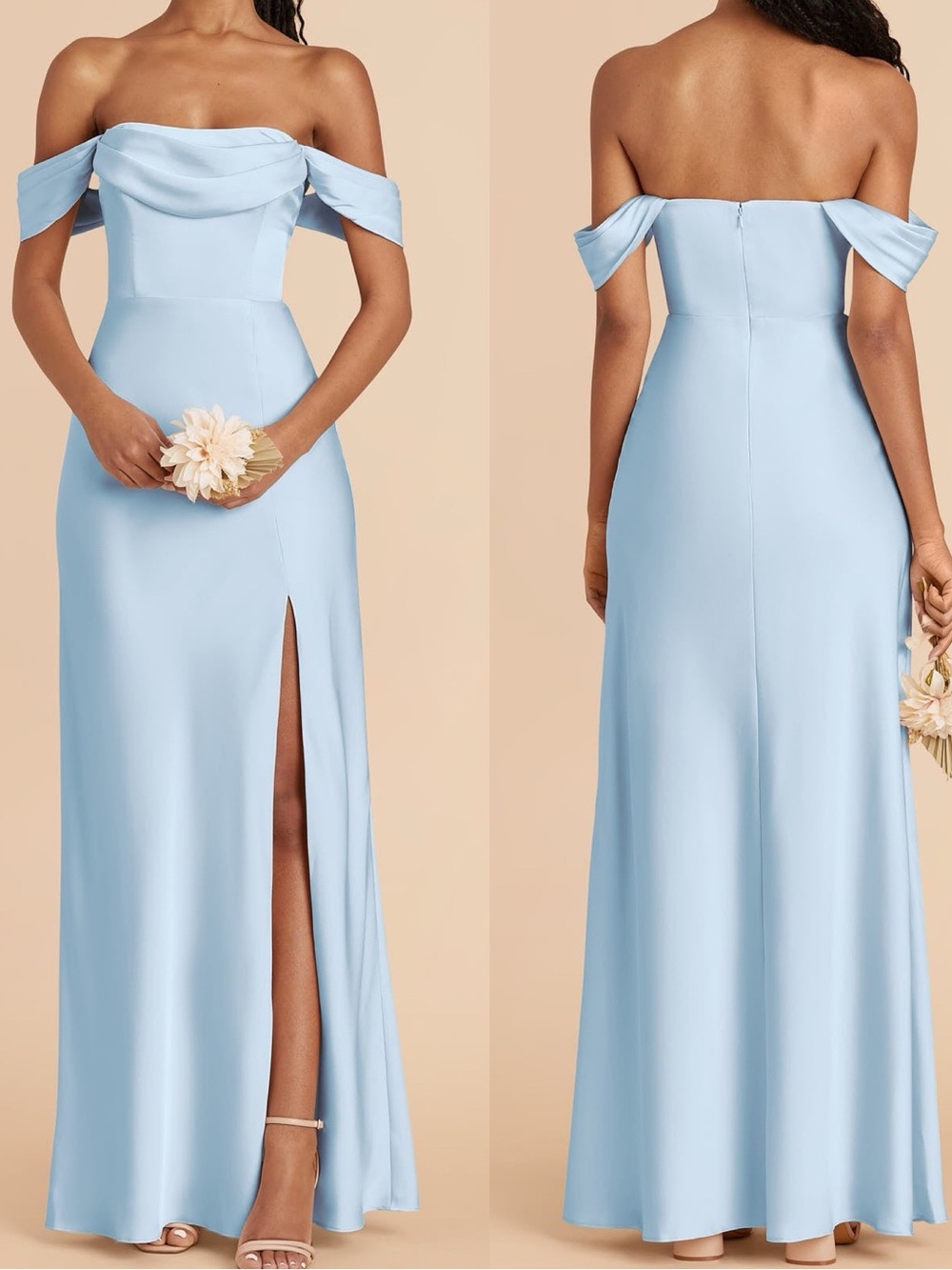 Birdy Grey | Mia Matte Satin Bridesmaid Maxi Dress